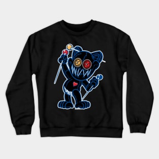 VooDoo Black Kitty Cat Doll Pittsburg Colors Crewneck Sweatshirt